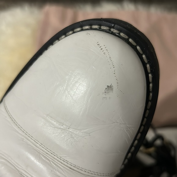 Stuart Weitzman Round Toe Block Heel Lace-Up Leather Combat Boots (size 8) - Picture 6 of 14